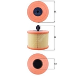 Mahle Air Filter Insert (LX1035) For BMW