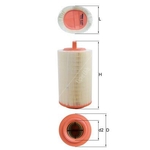 Mahle Air Filter Insert (LX1277) For Mercedes