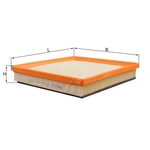 Mahle Air Filter Insert (LX1474) For Ford