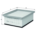 Mahle Air Filter Insert (LX1568)