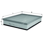 Mahle Air Filter Insert (LX1602)