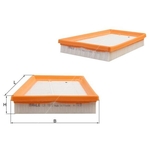 Mahle Air Filter Insert (LX1813) For Ford