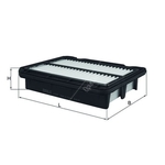 Mahle Air Filter Insert (LX1915)