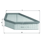 Mahle Air Filter Insert (LX1924) For Volvo