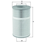 Mahle Air Filter Insert (LX2079) For Saab