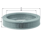 Mahle Air Filter Insert (LX208)