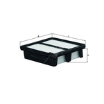 Mahle Air Filter Insert (LX2889) For Honda