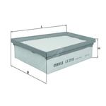 Mahle Air Filter Insert (LX2916) For Renault
