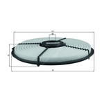 Mahle Air Filter Insert (LX729) For Toyota