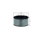 Mahle Air Filter Insert (LX759) For BMW