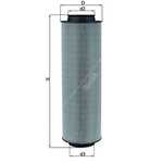 Mahle Air Filter Insert (LX791) For Mercedes