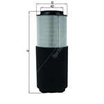 Mahle Air Filter Insert (LX976) For Volvo