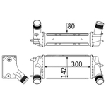 Mahle Charge Air Cooler (CI700000S) Fits: Ford