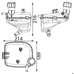 Mahle Coolant Expansion Tank (CRT336000S) Fits: Renault