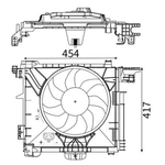 Mahle Engine Cooling Fan (CFF211000S) Fits: Smart