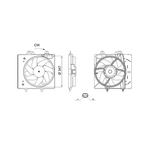 Mahle Engine Cooling Fan (CFF703000S) Fits: Peugeot