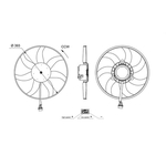 Mahle Engine Cooling Fan (CFF714000S) Fits: VW