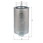 Mahle Fuel Filter KC214 (Iveco Stralis)