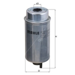 Mahle Fuel Filter KC227 (Renault RVI)