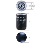 Mahle Fuel Filter KC4 (Fiat)