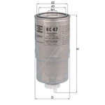 Mahle Fuel Filter KC47 (BMW, Land Rover)