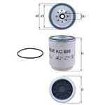 Mahle Fuel Filter (KC688D) Spin On