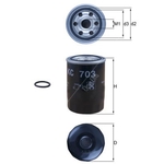Mahle Fuel Filter (KC703D) Spin-on- Fits Mazda
