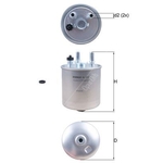 MAHLE Fuel Filter - KL639D (KL 639D) - Genuine Part - RENAULT