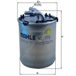 MAHLE Fuel Filter - KL778 (KL 778) - Genuine Part - AUDI, SEAT, SKODA & VW