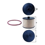 Mahle Fuel Filter KX201D (Citroen, Ford, Volvo)
