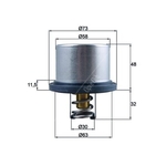 Mahle Heavy Duty Thermostat (THD-5-75) Fits: Volvo