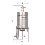 Mahle In-Line Fuel Filter - KL 871 / KL871