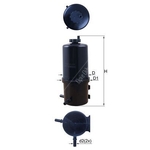 MAHLE Inline Fuel Filter KL 787 (KL787) - VW, Volkswagen Amarok 2.0 TDI