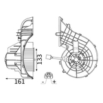 Mahle Interior Blower (AB347000S) Fits: Volvo