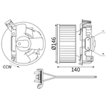 Mahle Interior Blower (AB445000S) Fits: Renault
