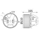 Mahle Interior Blower (AB450000S) Fits: Mercedes