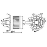 Mahle Interior Blower (AB453000S) Fits: Audi