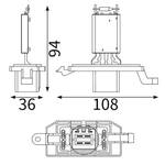 Mahle Interior Blower Resistor (ABR104000S) Fits: Ford