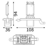 Mahle Interior Blower Resistor (ABR140000S) Fits: Fiat