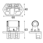 Mahle Interior Blower Resistor (ABR185000S) Fits: Fiat