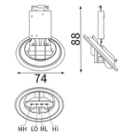 Mahle Interior Blower Resistor (ABR39000S) Fits: VW
