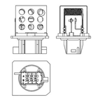 Mahle Interior Blower Resistor (ABR92000S) Fits: Peugeot