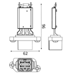 Mahle Interior Blower Resistor (ABR97000S) Fits: Ford