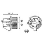 Mahle Interior Fan (AB137000S) Fits: Peugeot