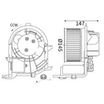 Mahle Interior Fan (AB421000S) Fits: Ford