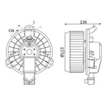Mahle Interior Fan (AB427000S) Fits: Fiat