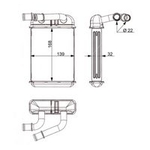 Mahle Interior Heat Exchanger (AH85000S) Fits: Renault