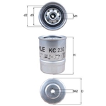 Mahle Fuel Filter (KC236) Fits Nissan