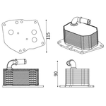 Mahle Oil Cooler (CLC416000S) Fits: Ford