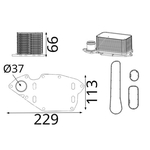 Mahle Oil Cooler (CLC423000S) Fits: Renault